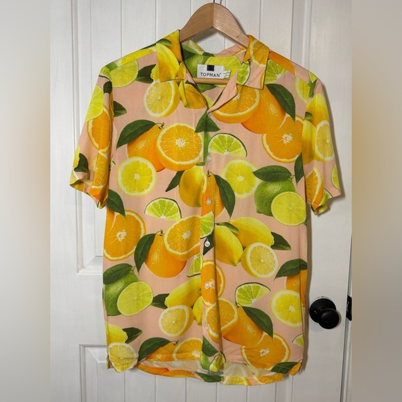 Topman Citrus and Lime Print Men's Shirt - Picture 5 of 7